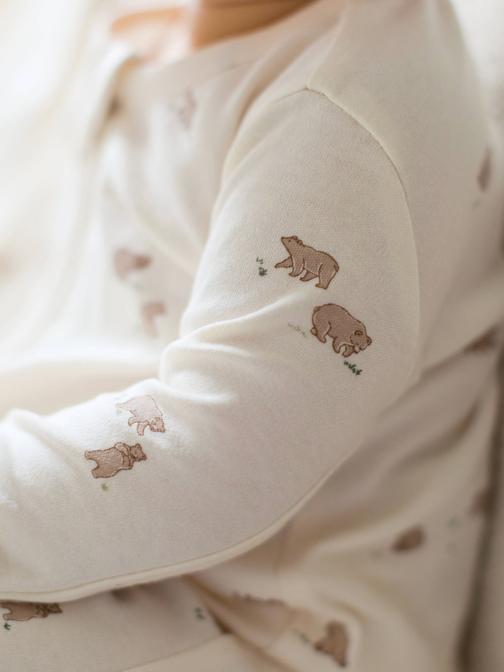 Peyton Zipper Sleeper - Bear / Truffle + Thyme