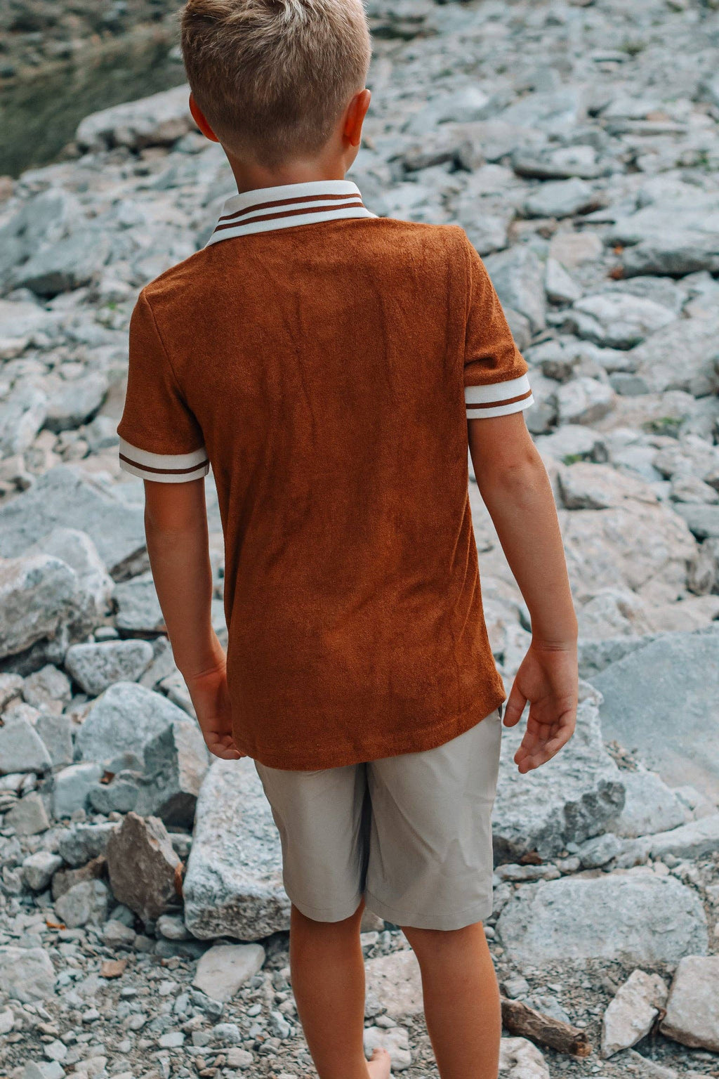 Boys Brown Sugar Bamboo Terry Polo