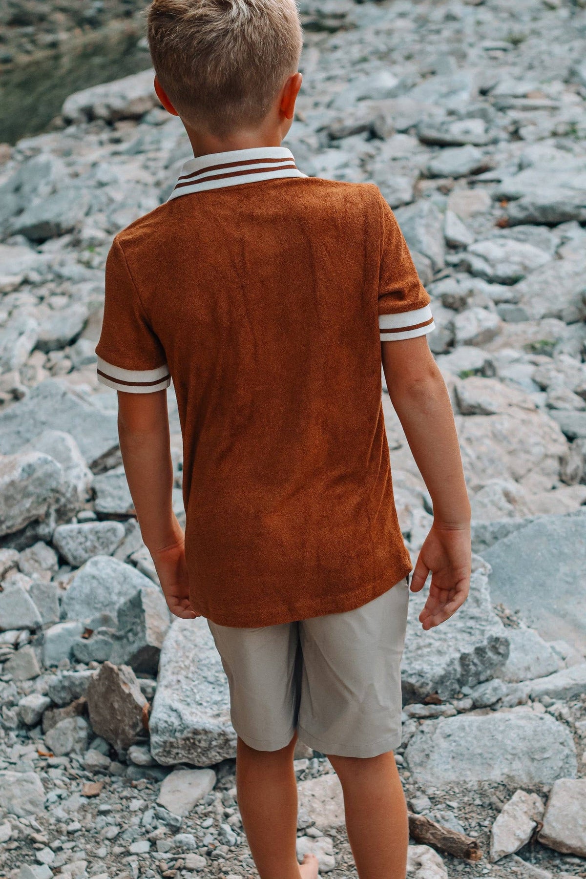 Boys Brown Sugar Bamboo Terry Polo