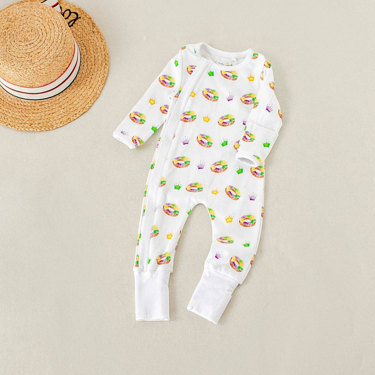 King Cake Organic Cotton Pajama Set - 2 Way Zip