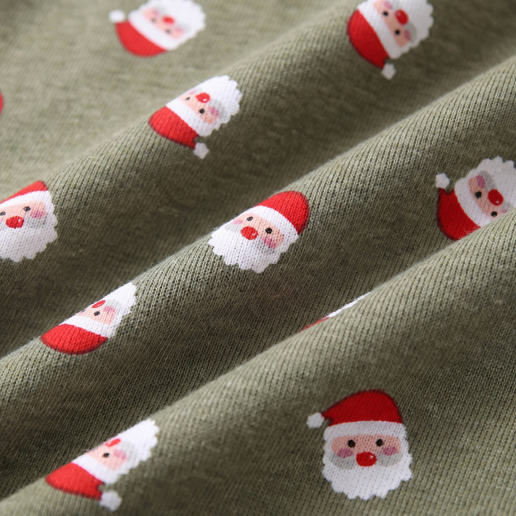 Long Sleeve Christmas Pajama Set For Kids Cookie Santa