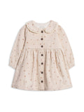 Ginny Fine Corduroy Peter Pan Collar Dress - Tilda Floral Ivory