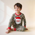 Long Sleeve Christmas Pajama Set For Kids Cookie Santa