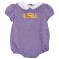 LSU Tigers Embroidered Purple Girls Bubble Short Sleeve