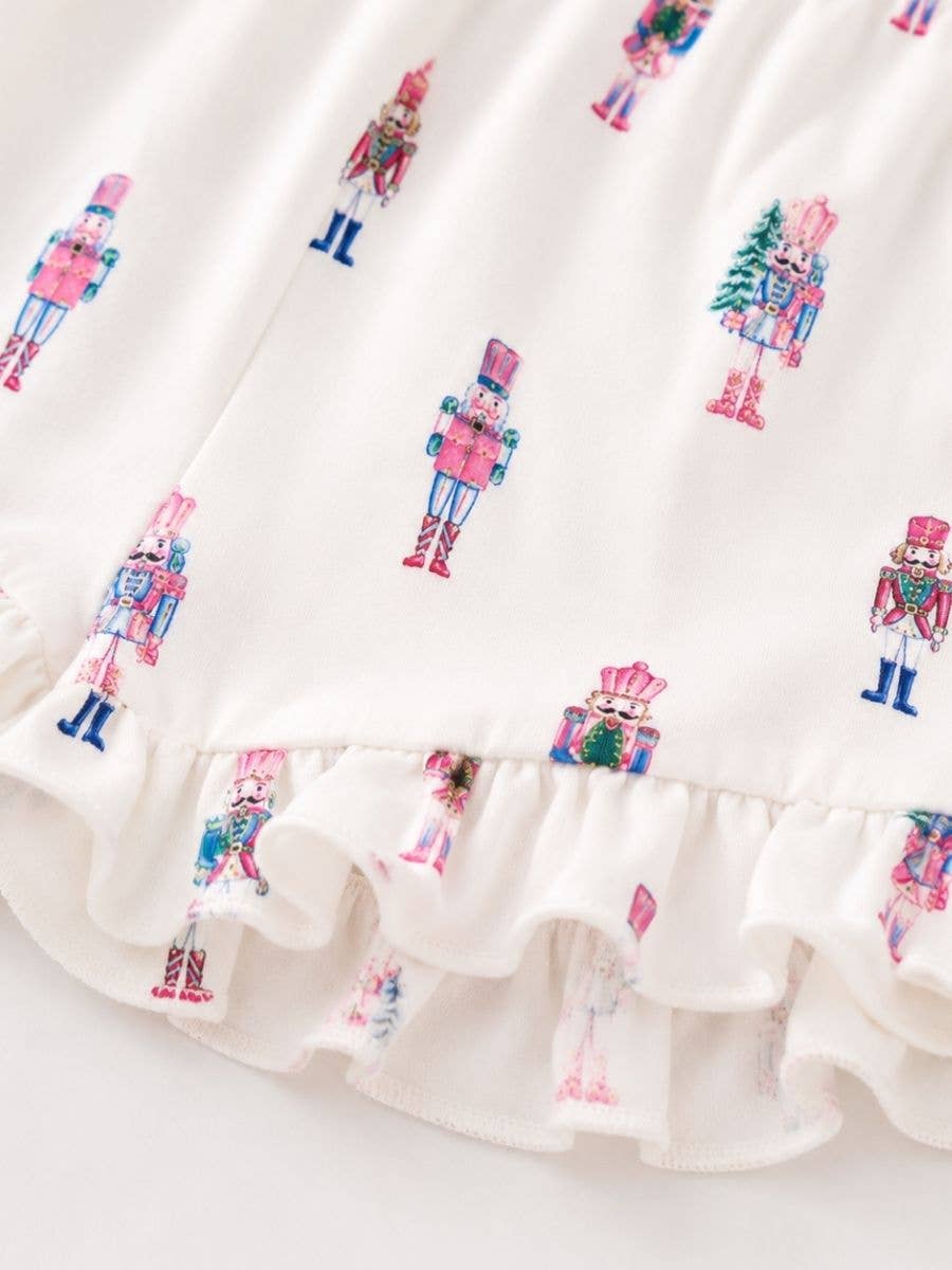 Pink Nutcracker Girls Christmas Pajama Set